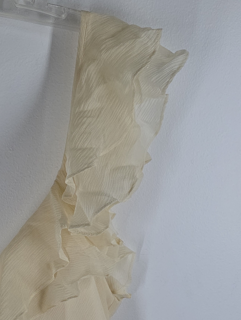 Lauren Ralph Lauren Ivory 100% Silk Ruffle Maxi Gown Dress 12 NWT - Picture 5 of 12